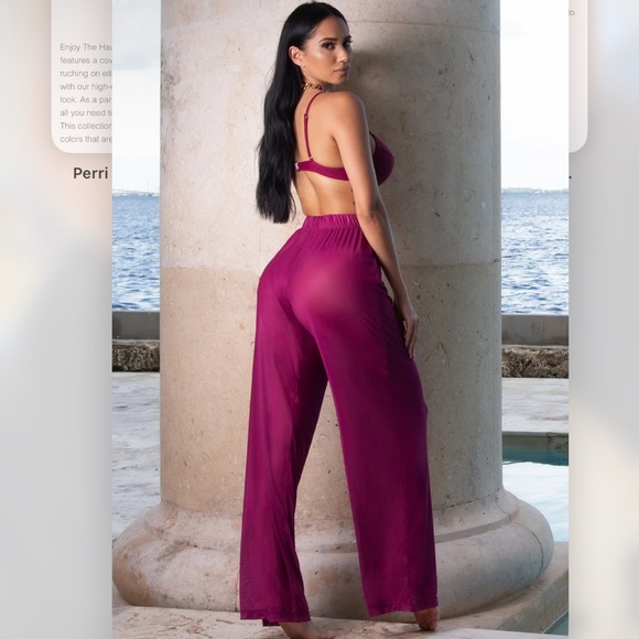 Matte Collection Elias 3 Piece Set - Wine - Picture 2 of 2